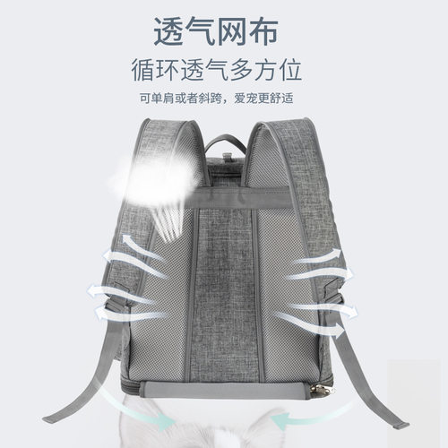 猫背包猫包外出可携式大容量双肩宠物背包透气猫咪包折叠猫书包狗