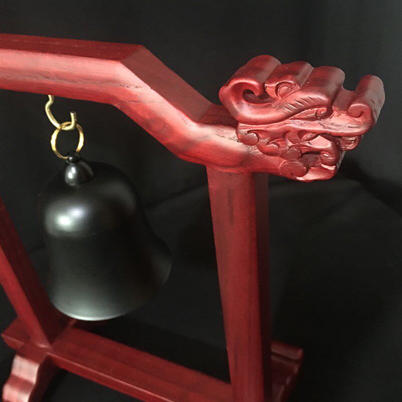 帝钟架法器佛具帝钟架提钟架吊钟地钟木制地钟架龙雕木架包邮