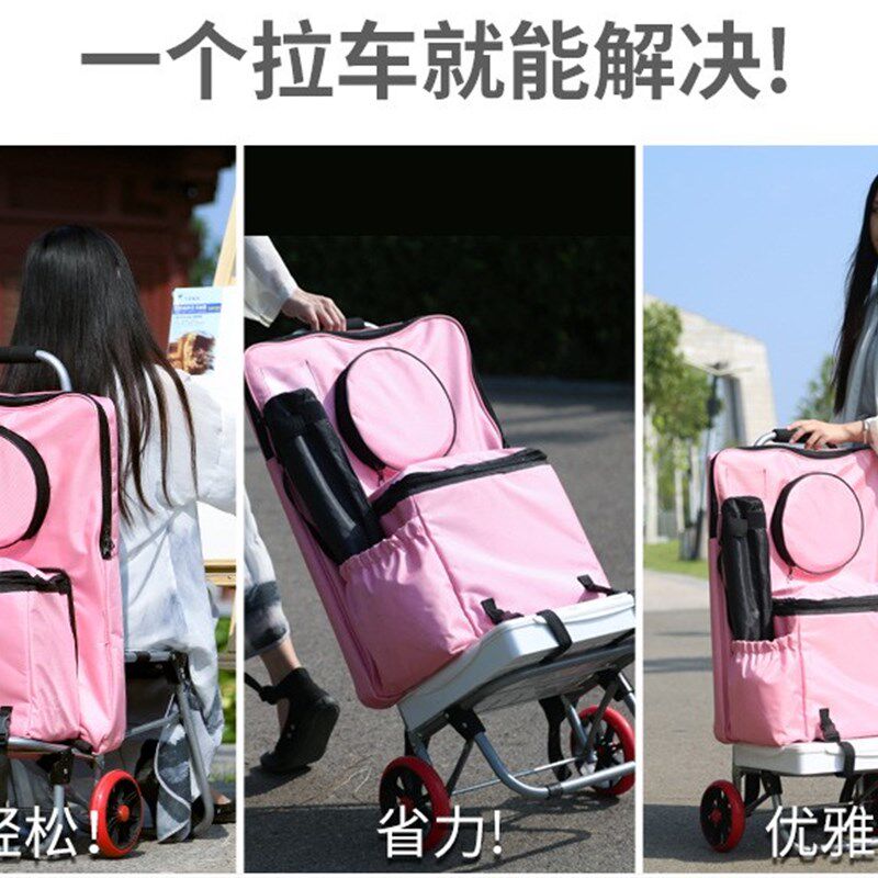 华逸画材多功能外出美术画画写生拉杆爬楼梯艺考工具箱画袋小推车