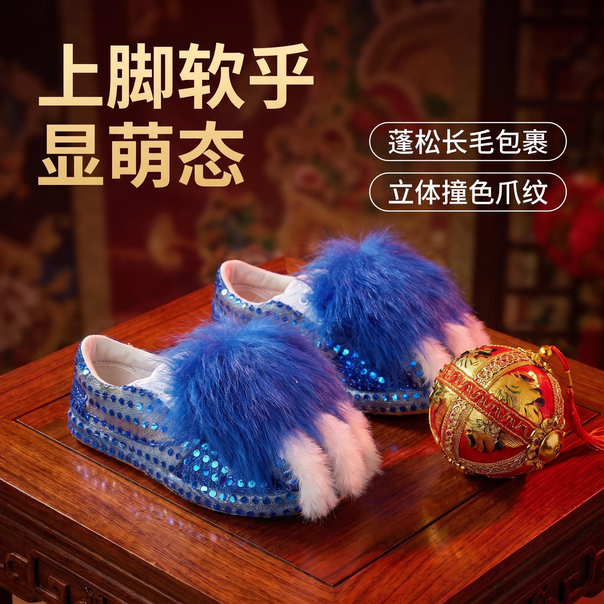 舞龙舞狮鞋醒狮表演鞋羊毛舞狮鞋佛山舞狮鞋舞狮醒狮用品防滑耐磨