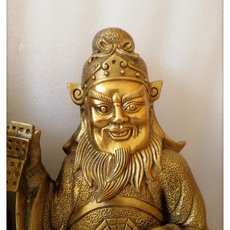 飞龙纯铜赌钱祖师赌神韩信爷偏财神增赌运神像铜像佛像家居摆件