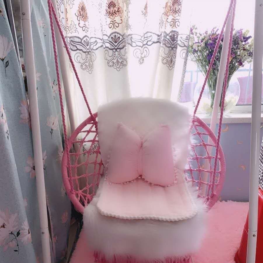 房间秋千椅成人室内吊篮秋千家庭摇篮椅北欧吊椅吊床阳台手工