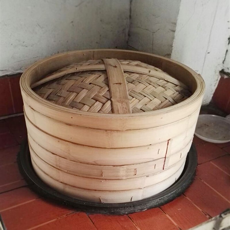 铁锅蒸笼竹制家用包子笼加厚加深包E店竹子笼屉特大号商用蒸笼竹