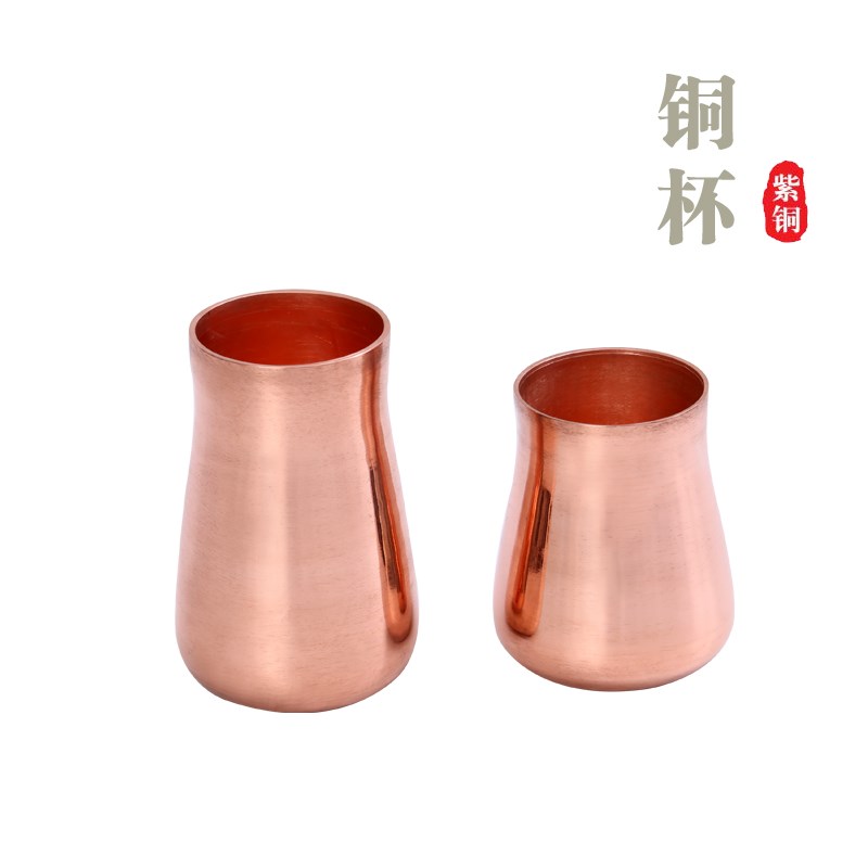 铜杯子手工铜杯咖啡机接粉铜杯啤酒杯纯手工个性铜杯冷饮铜杯包邮