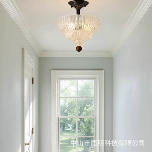 中古风简约吸顶灯法式奶油风客厅卧室书房装饰吸顶灯