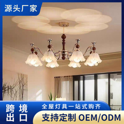 中古风法式客厅吊灯2025年新款餐厅卧室灯美式复古大气大厅主灯具