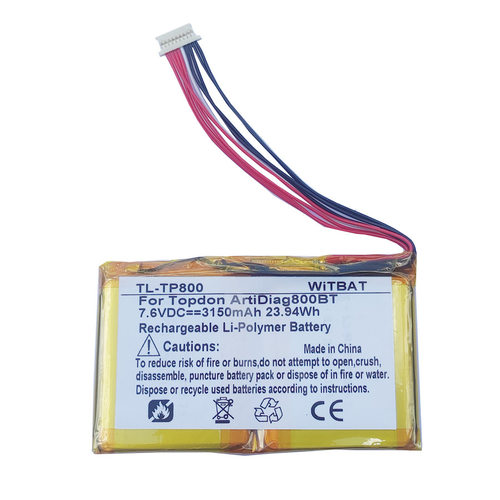 适用Topdon ArtiDiag800BT汽车诊断仪电池PC944755-2S1P