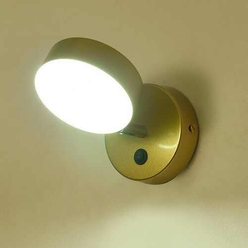 LED床头壁灯带开关三色变光小客厅背景打光墙极简北欧风光壁挂式