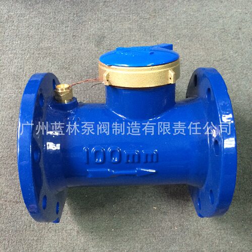 LXLY-100E水平螺翼式液封水表  法兰立式水表  宁波埃美柯水表
