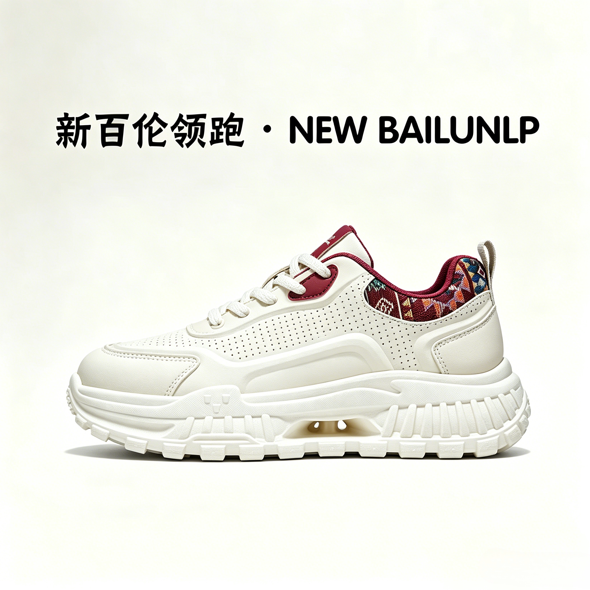新百伦领跑男鞋夏季透气爆款软底休闲运动2026休闲小白鞋老爹潮鞋