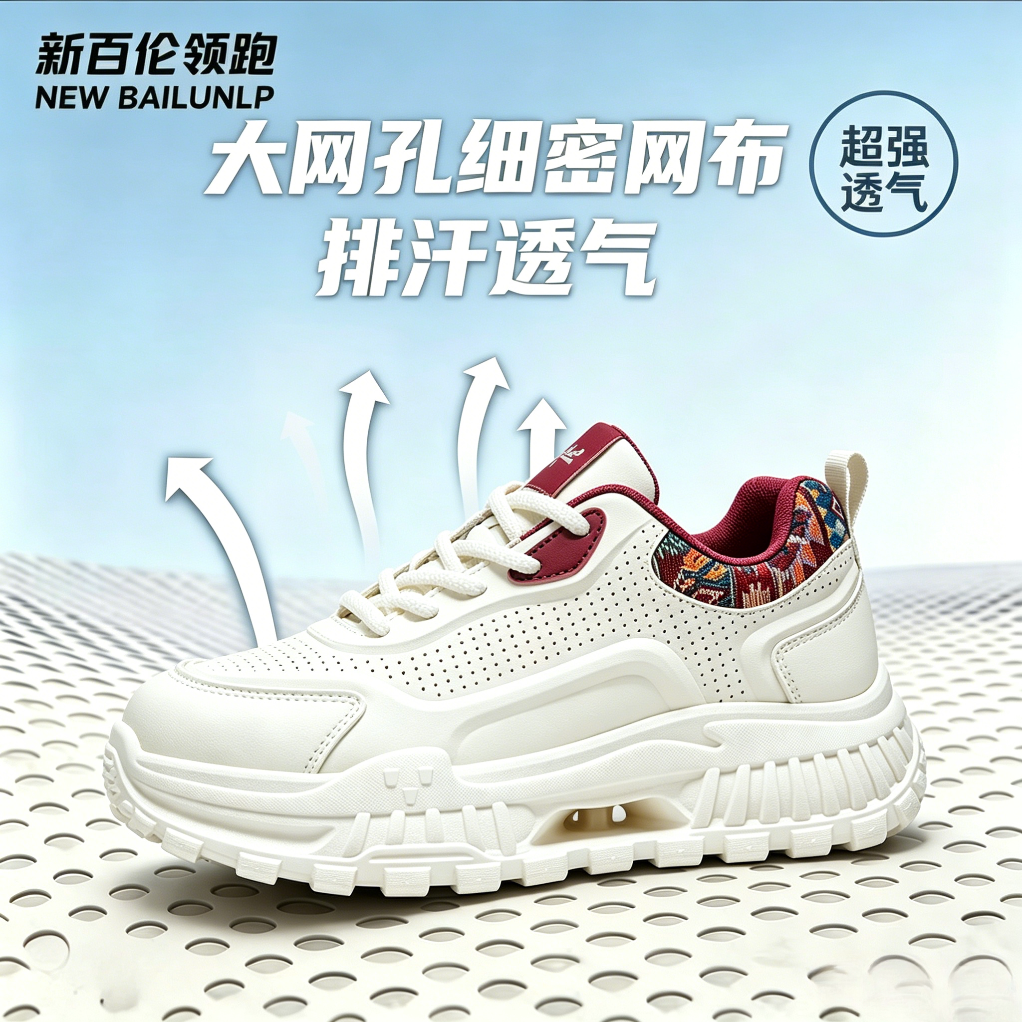 新百伦领跑男鞋夏季2026新款软底休闲运动厚底增高小白老爹潮鞋