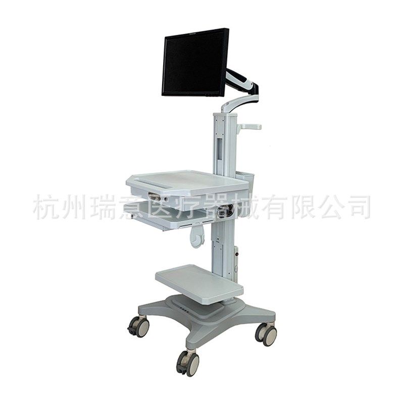 移动口扫车护士查房工作站一体机台车显示器支架机房运维电脑推车