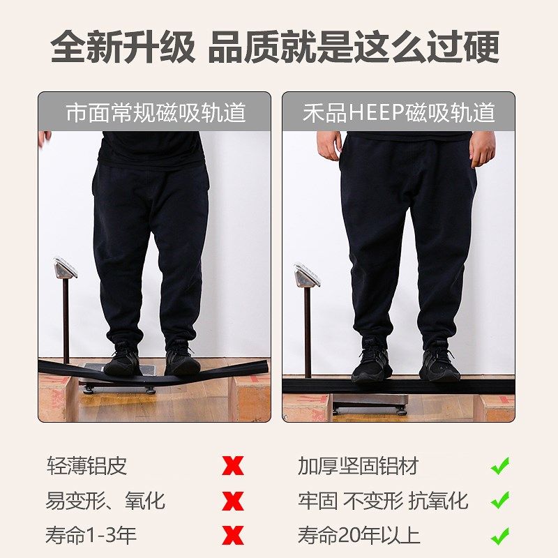 禾品嵌入式磁吸轨道灯设计组合套餐客厅安装预埋线型无主灯照明图片
