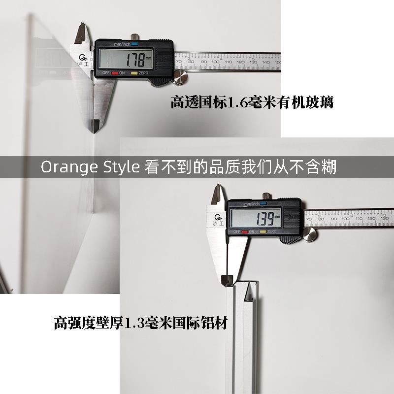 装饰画定制明星海报框极窄简约铝合金相框柚木乌檀木原木成品挂画