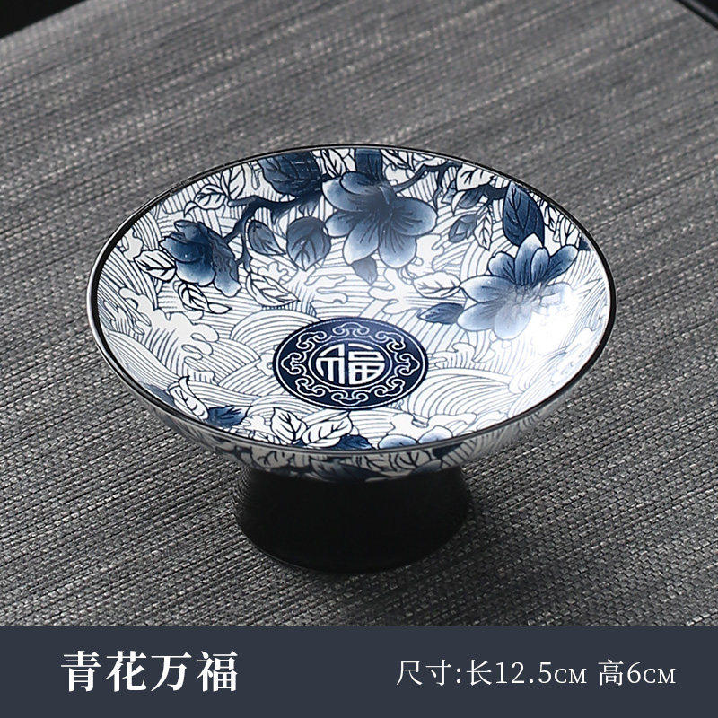 清仓青花瓷果盘水果盘特价小零食盘点心干果茶点收纳盘中式家居盘