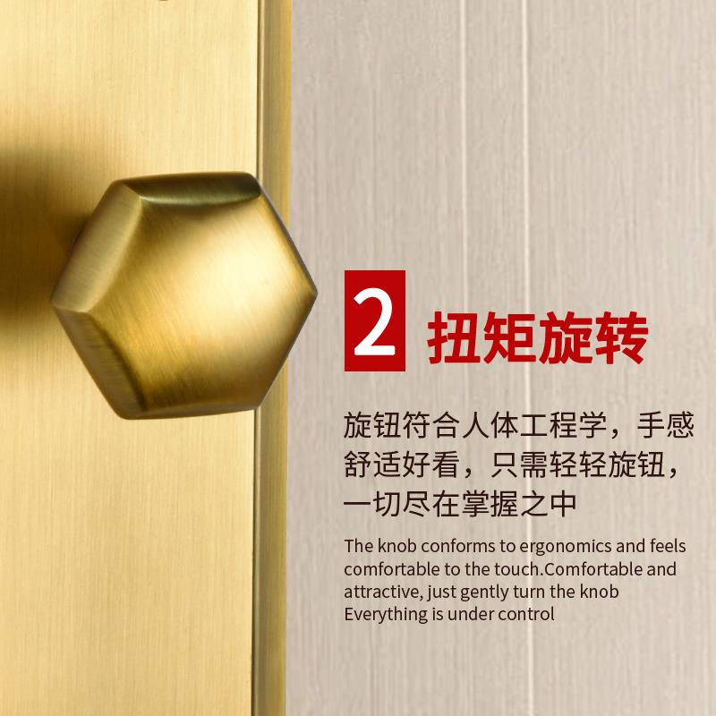 木门对开门锁老式别墅庭院防盗锁家用子母门双开通用型入户门把手