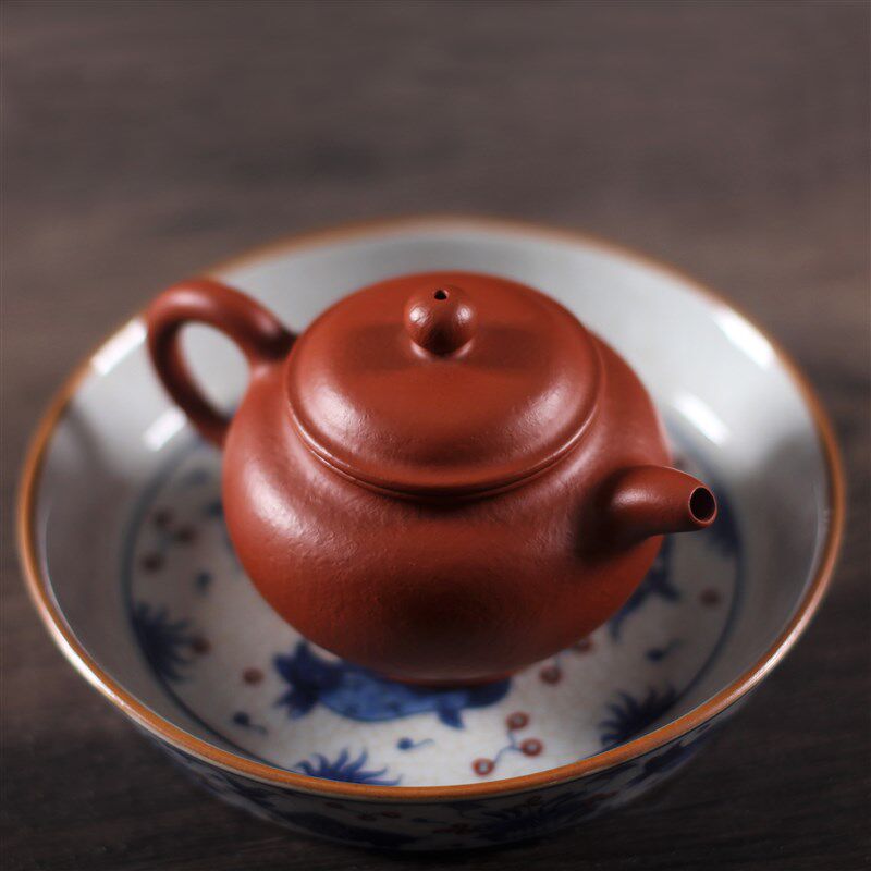 驯砂记 小媒窑朱泥 掇只 150cc 纯手工 紫砂壶 老料 熟砂朱泥茶壶