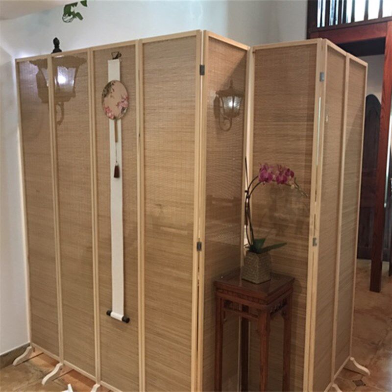 中式屏风隔断折屏屏障新中式日式室内隔断玄关实木竹子简约屏风