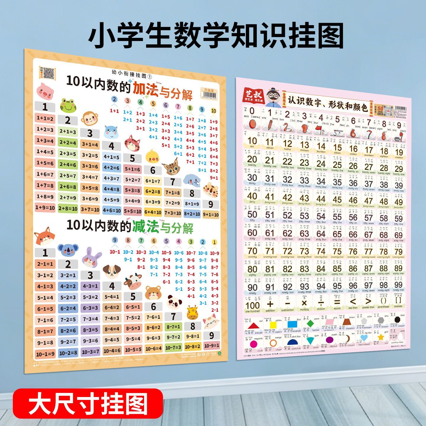 小学数学基础知识挂图贴