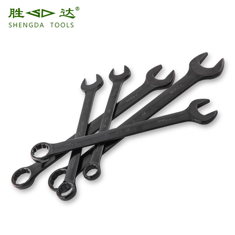 胜达工具发黑两用扳手/开口梅花扳手/呆扳手梅花扳手机修汽修扳手图片