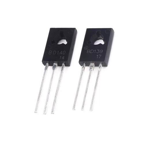 直插三极管BD139 NPN BD140 PNP 1.5A/80V TO-126功率晶体管 对管