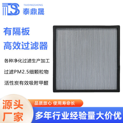 有隔板高效过滤器除尘净化过滤设备无尘车间HEPA空气过滤器