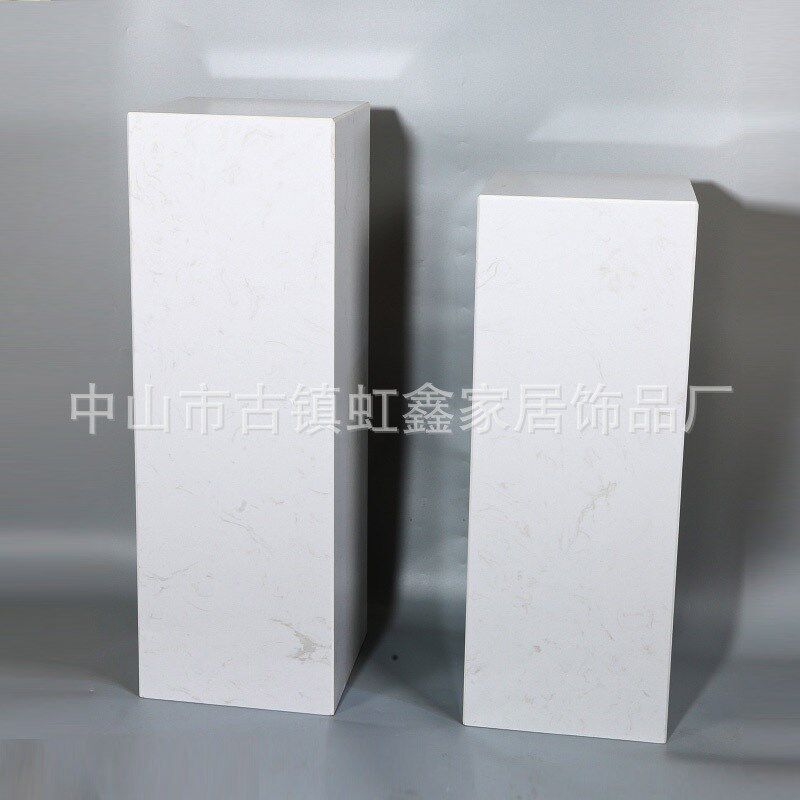 大理石底座客厅酒店样板间雕塑玄关落地岩板花架装饰品摆件展示台