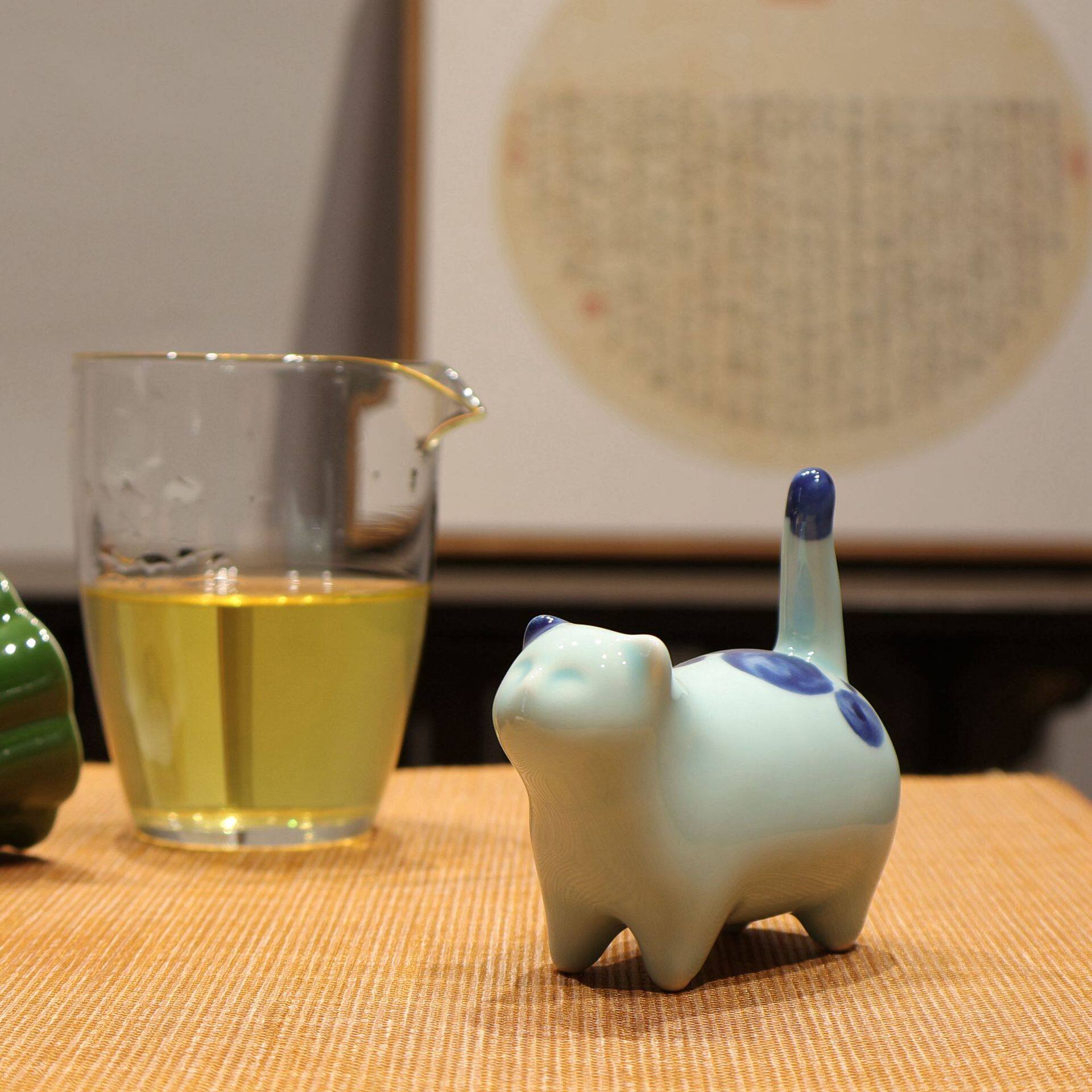 陶瓷小摆件茶玩配件家居手工艺品
