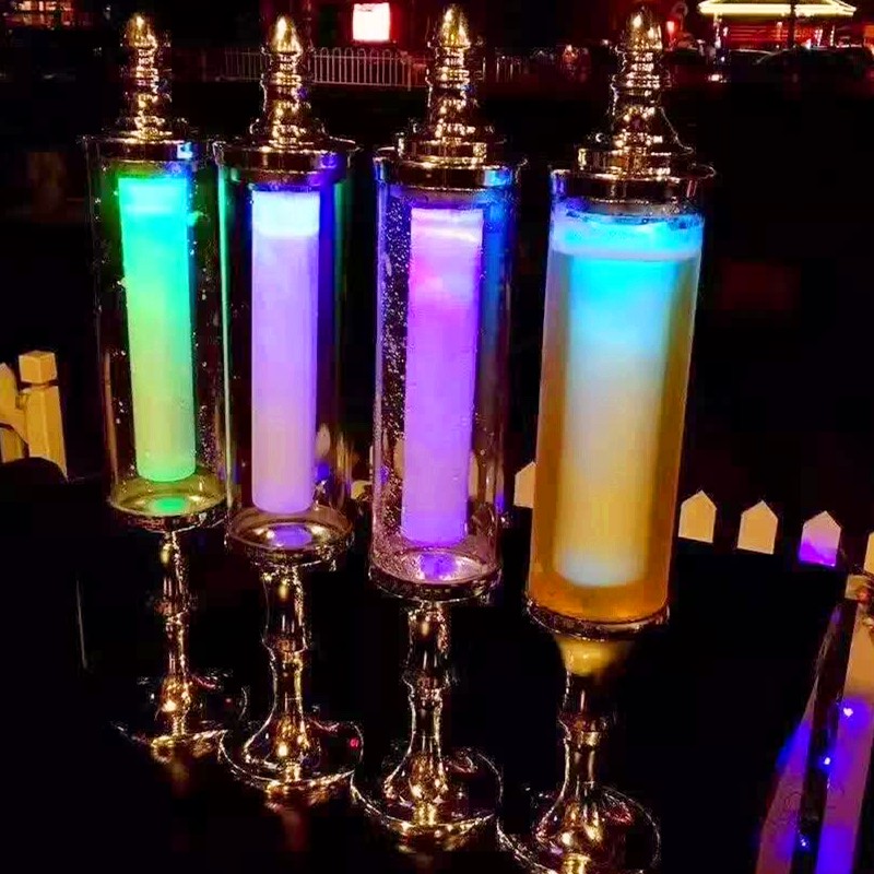 高角杯欧式果汁鼎鸡尾洋酒桶酒塔3L扎啤酒炮泡七彩冰柱酒炮桶包邮