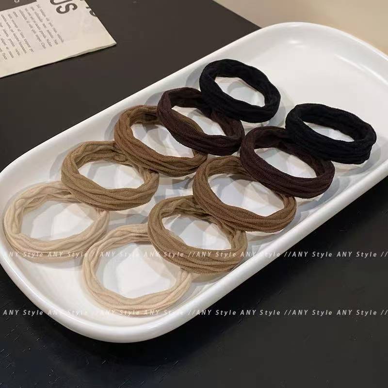 加粗高弹力无接缝头绳发圈头饰发饰皮筋女扎头学生高颜值超仙发绳