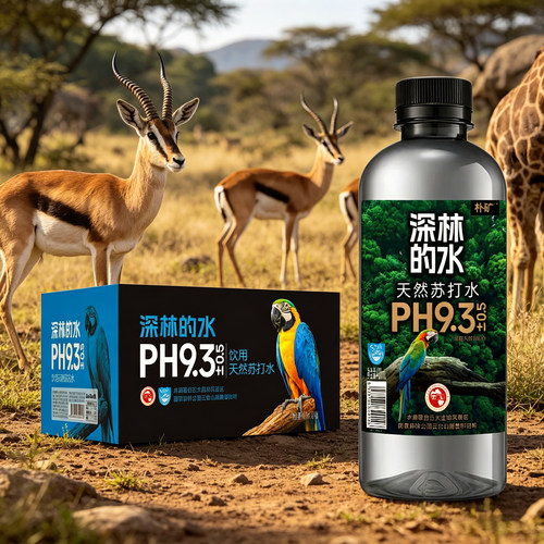 深林的水天然碱性苏打水PH9.3±0.5纯正好水源每瓶400ml超值饮品