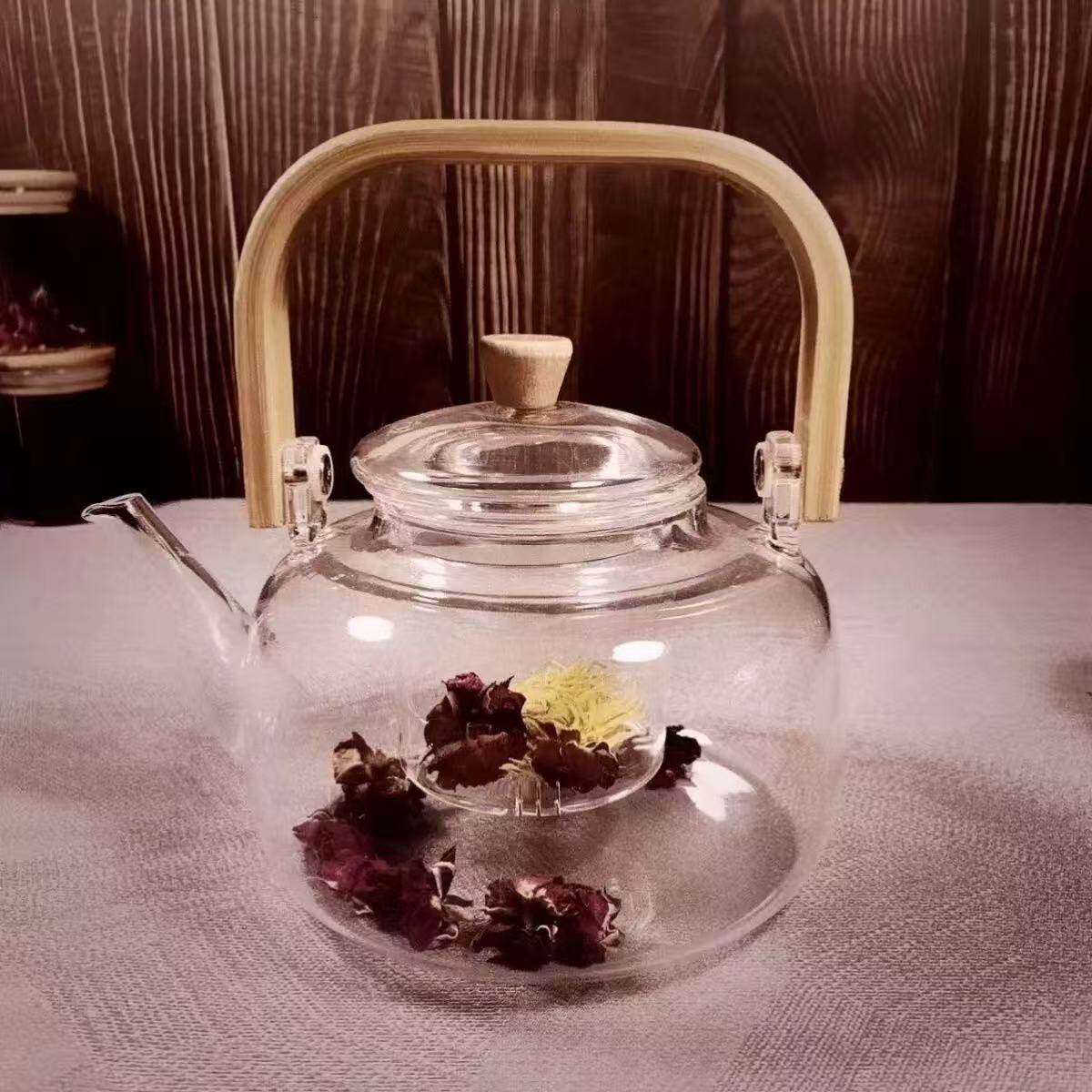 加厚玻璃茶壶配件耐高温盖子家用