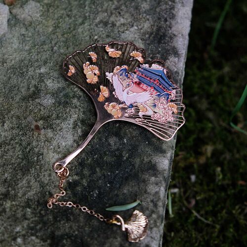 西安金属书签旅游纪念品中国风古典流苏文创礼品钟楼大雁塔商务