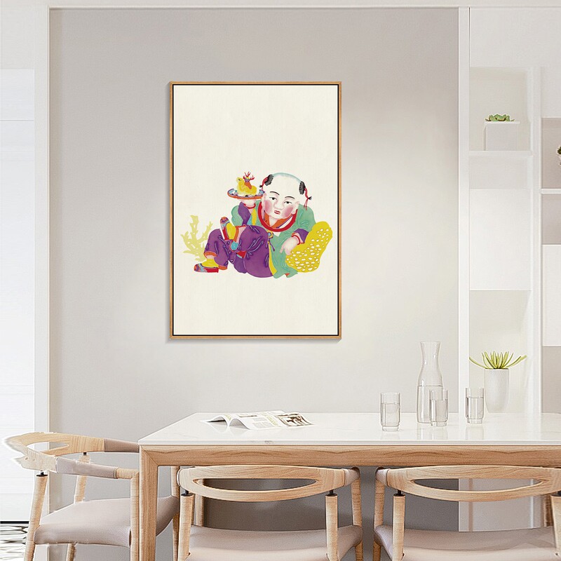 剪纸图案挂画新中式客厅装饰画禅意茶室壁画餐厅卧室床头画中国风