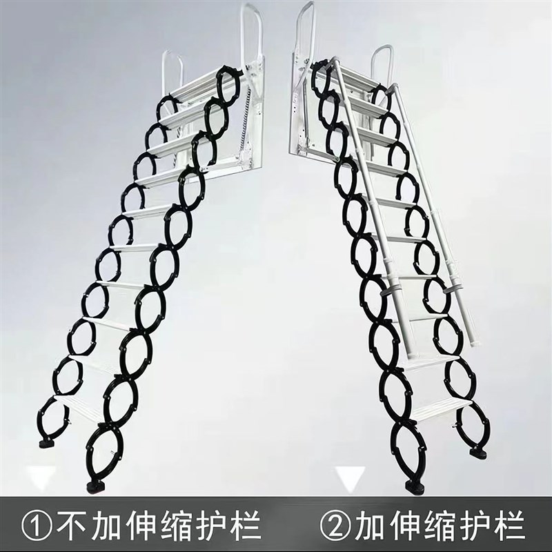 户外伸缩楼梯全自动手动挂墙阁楼复式家用室内户外消防别墅伸缩梯