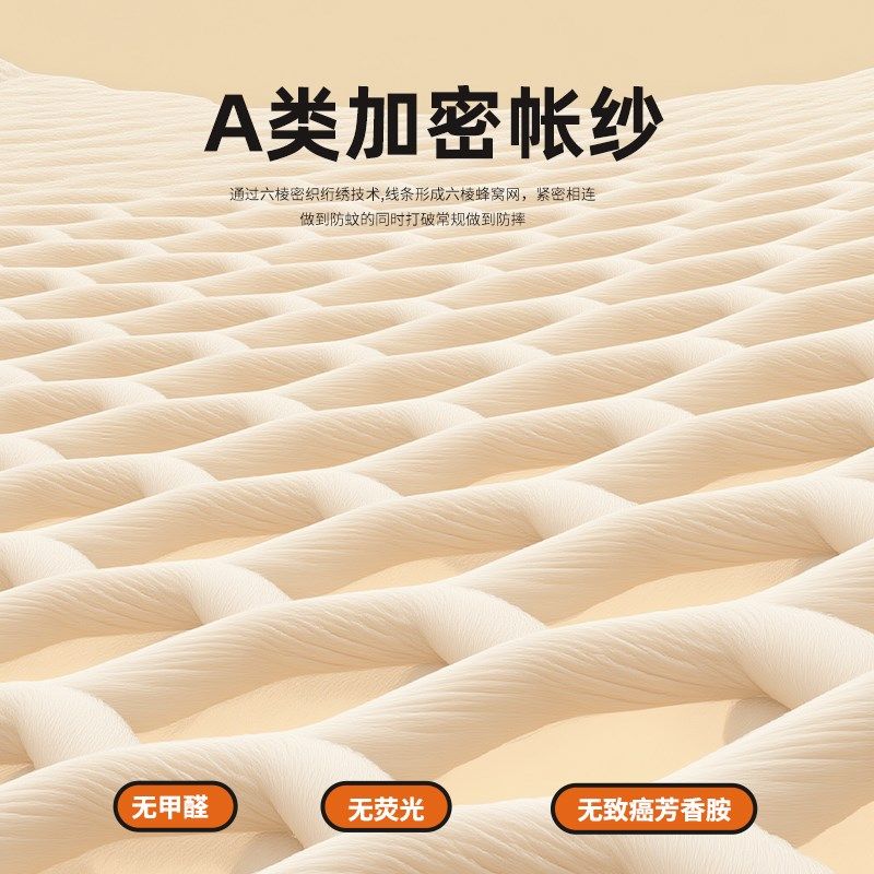 家用卧室防摔蚊帐床笠款2025新款免安装蒙古包婴儿纹账遮光全包图片