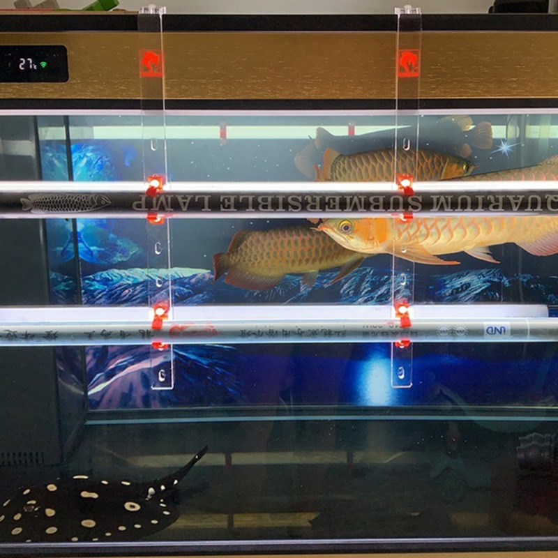 鱼缸灯照明灯LED潜水灯NEC龙鱼灯T5 T8 T9灯水中灯挂架侧挂支架