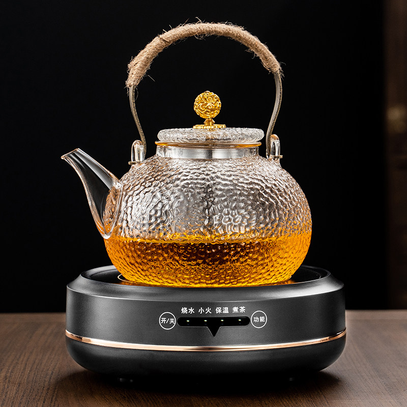 兴梵日式玻璃煮茶壶提梁加厚煮茶器煮茶炉烧水电陶炉加热泡茶套装