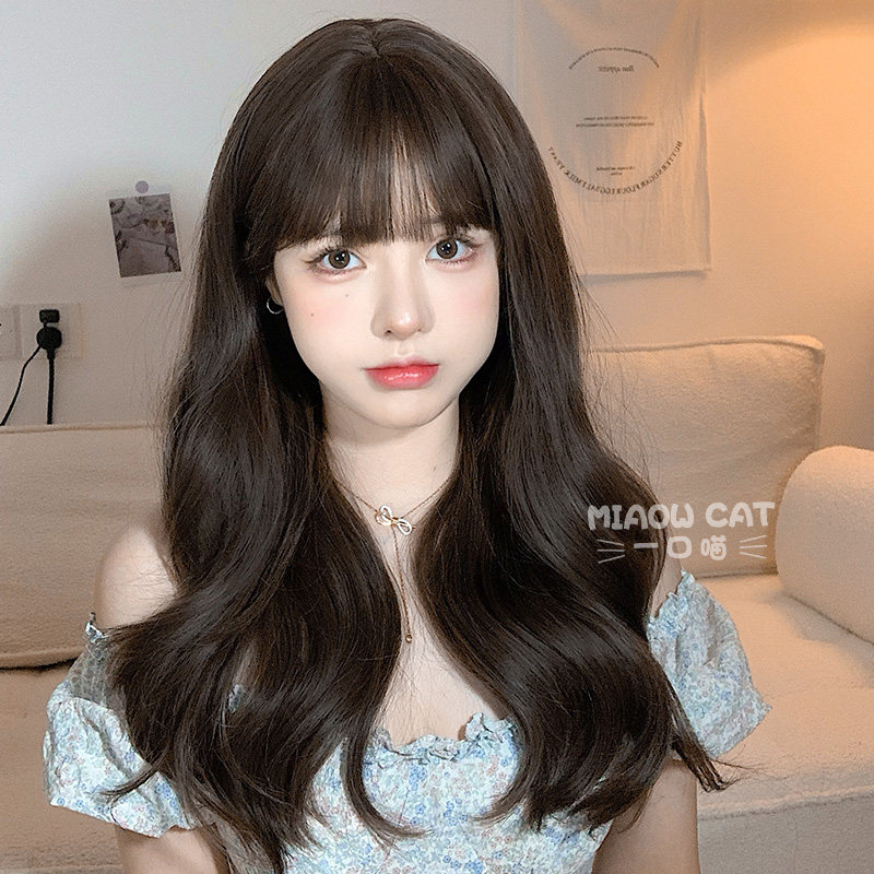 一口喵假发女日常网红长卷发lolita自然逼真新款假头发jk全头套