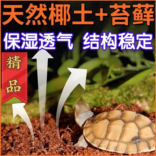 乌龟冬眠专用椰土寄居蟹昆虫蜗牛蜘蛛爬宠垫料保温箱饲养盒乌龟缸