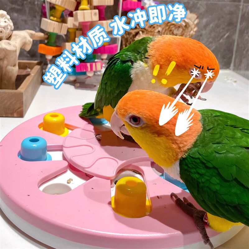 鹦鹉觅食玩具盘解闷开发智力做聪明小鸡鸟类益智玩具发泄解闷自嗨