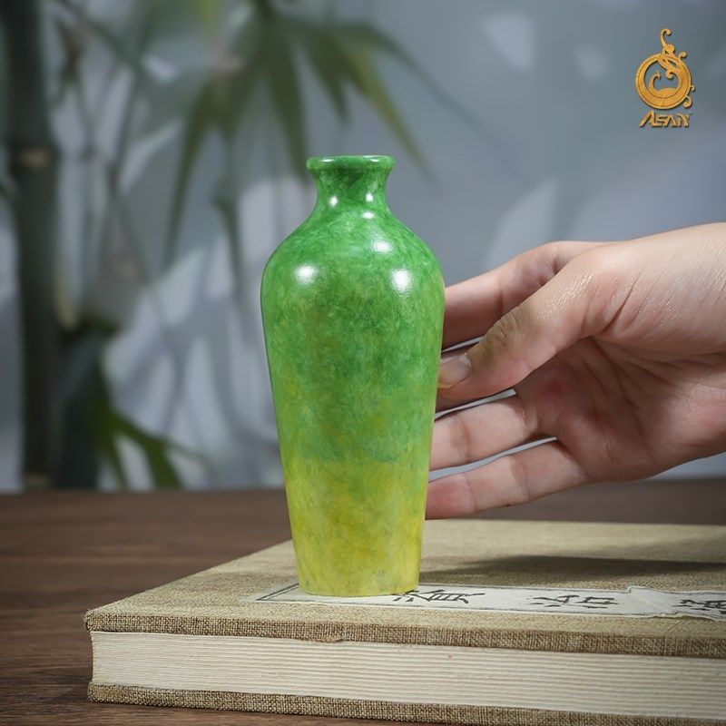 黄铜摆件《春色满园》铜工艺品家用客厅桌面 插花干花花瓶装饰品