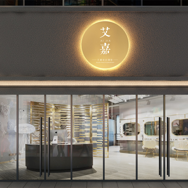 镂空灯箱服装店酒吧民宿广告牌制作户外门头发光字店招牌定制