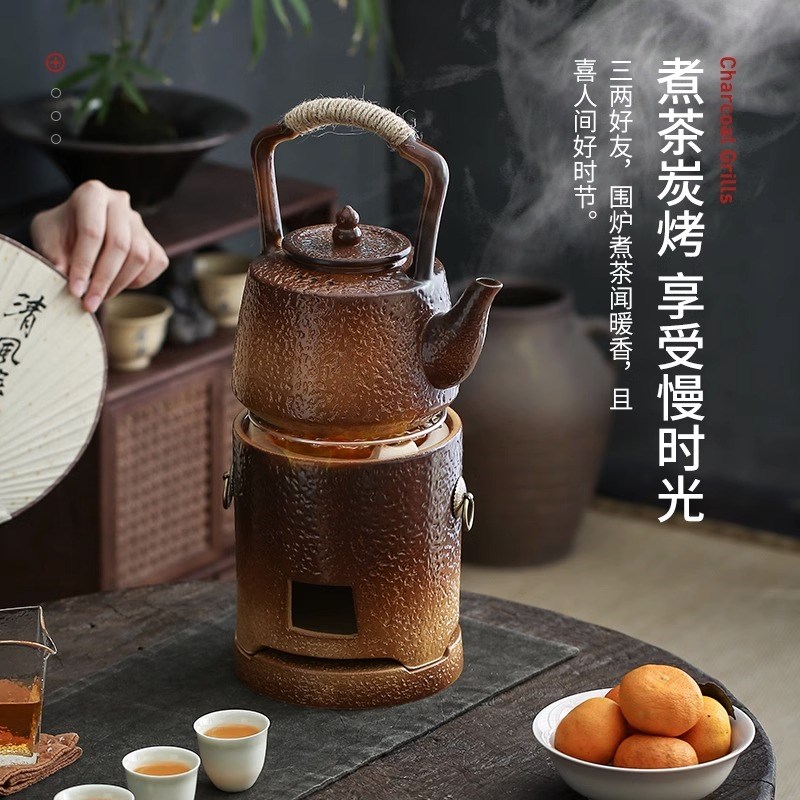 陶瓷茶壶网红围炉煮茶陶壶家用大容量煮茶壶功夫茶具泡茶器养生壶