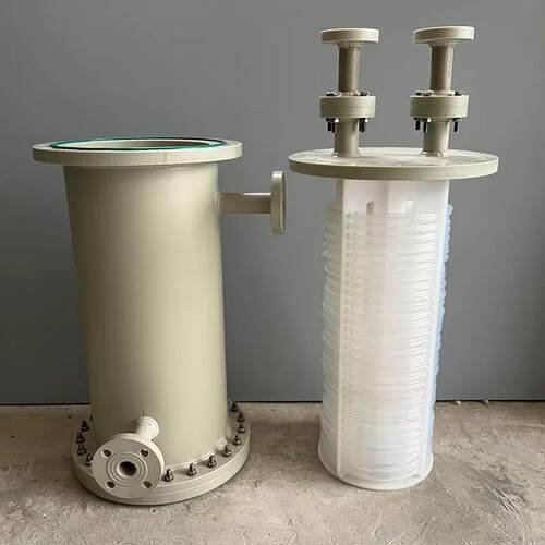 卧式铁氟龙细管道换热器电热管立式PP塑料管壳式四氟换热器冷凝器