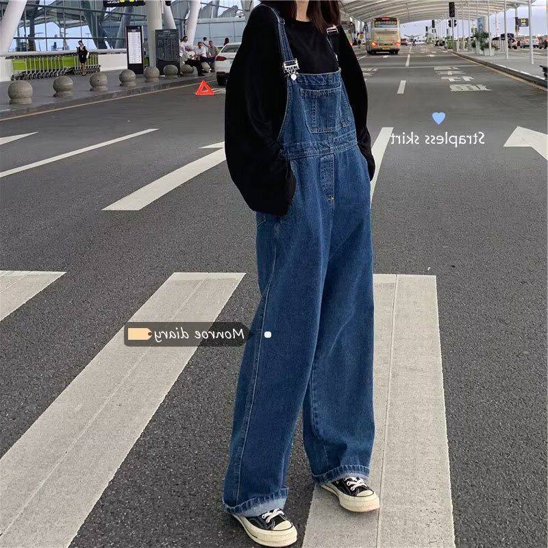 年背带裤牛仔裤小众连体新款2025
