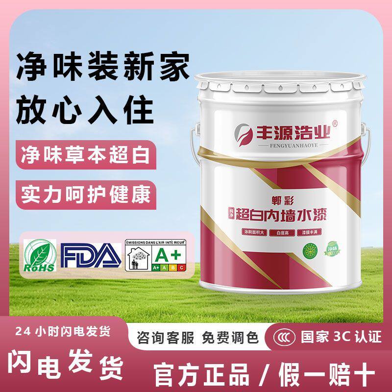 丰源浩业内墙乳胶漆室内自刷小桶家用翻新改色墙面修补乳胶漆自刷