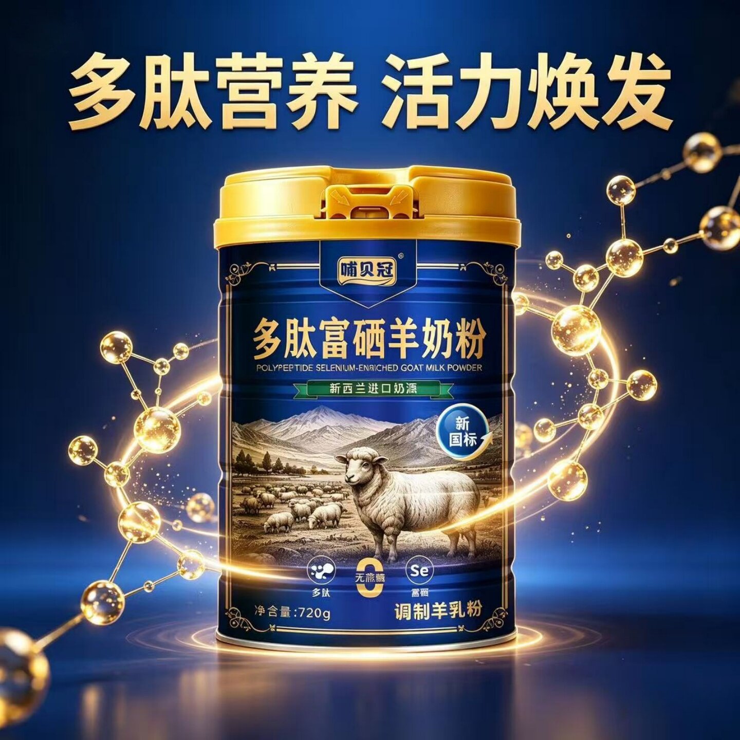 多肽富硒中老年羊奶粉增加免疫力