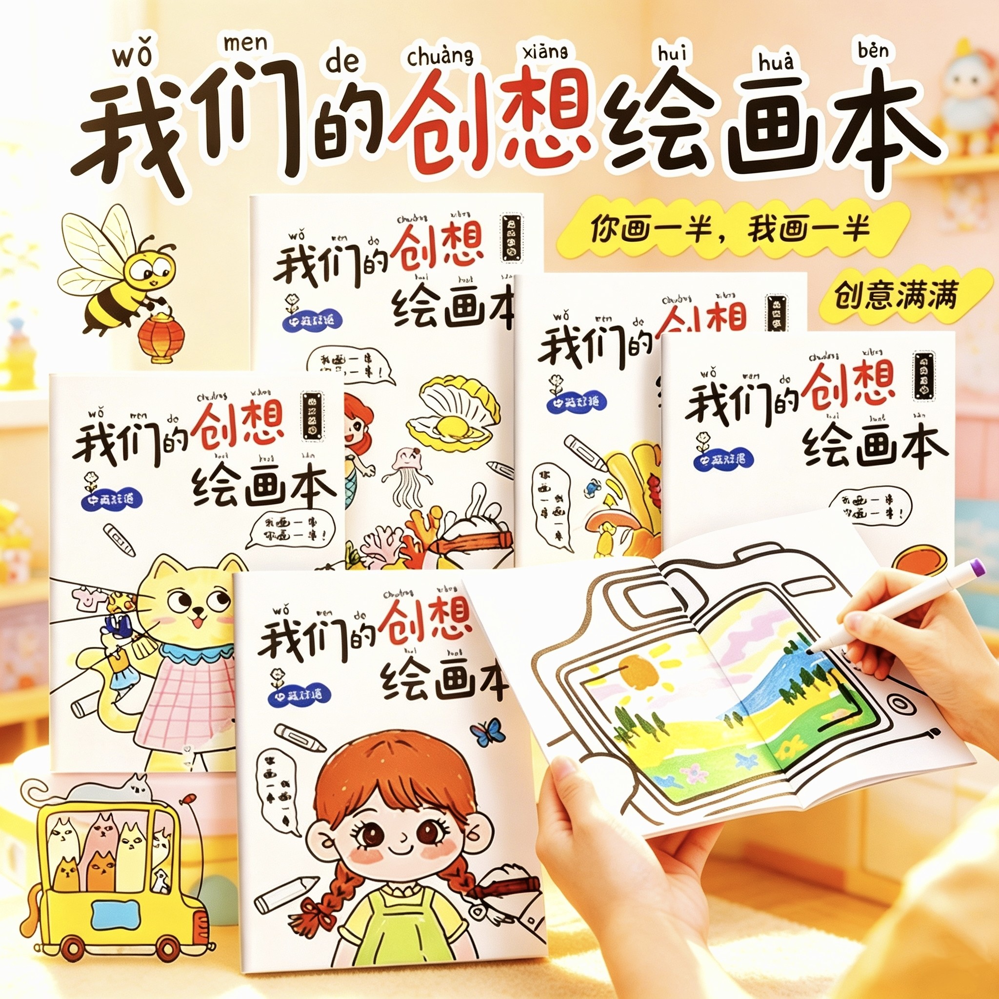 儿童益智想象力绘画本