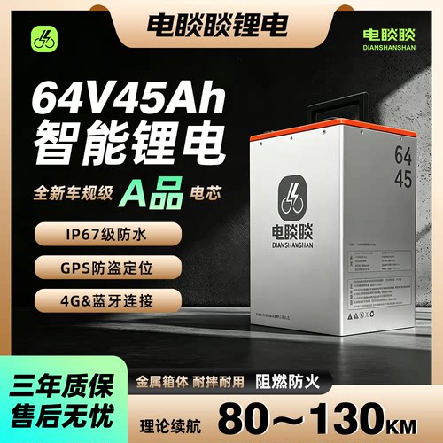 64V45AH长续航外卖电瓶车电池